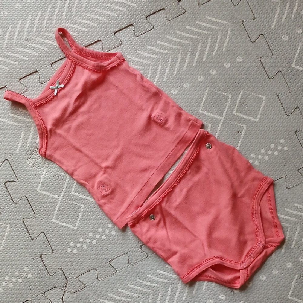 Petit Bateau Coral Baby Outfit